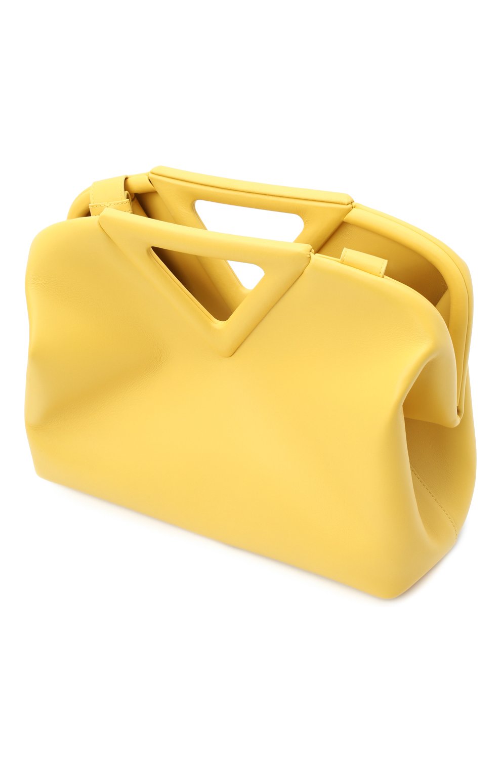 Женская сумка point medium BOTTEGA VENETA желтого цвета по цене 220500 руб., арт. 652446/VCP40 | Фото 4 Женская сумка point medium BOTTEGA VENETA желтого цвета, арт. 652446/VCP40 | Фото 4 (Сумки-технические: Сумки через плечо, Сумки top-handle; Размер: medium; Материал: Натуральная кожа; Ремень/цепочка: На ремешке)
