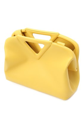 Женская сумка point medium BOTTEGA VENETA желтого цвета, арт. 652446/VCP40 | Фото 4 (Сумки-технические: Сумки через плечо, Сумки top-handle; Размер: medium; Материал: Натуральная кожа; Ремень/цепочка: На ремешке)