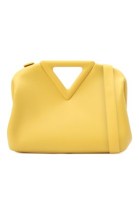 Женская сумка point medium BOTTEGA VENETA желтого цвета, арт. 652446/VCP40 | Фото 6 (Сумки-технические: Сумки через плечо, Сумки top-handle; Размер: medium; Материал: Натуральная кожа; Ремень/цепочка: На ремешке)