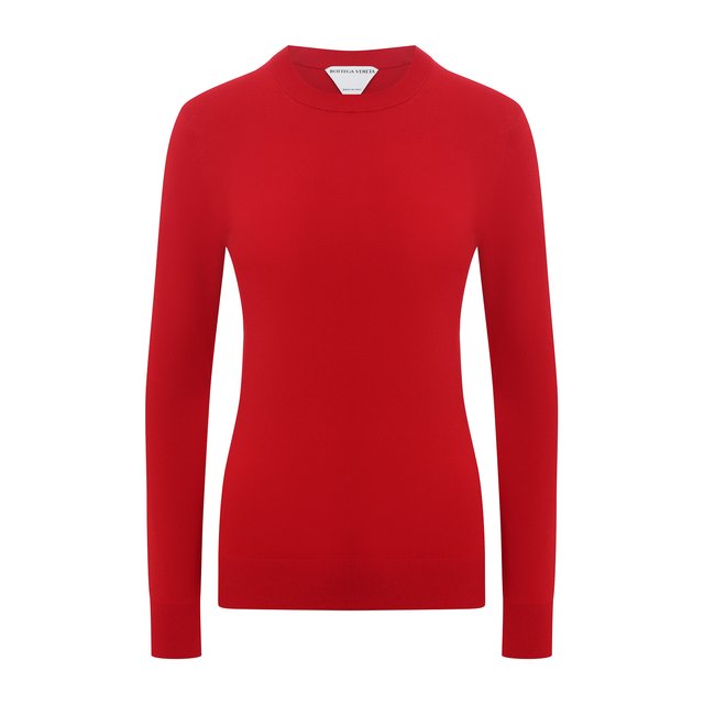 Пуловер из вискозы Bottega Veneta красного цвета