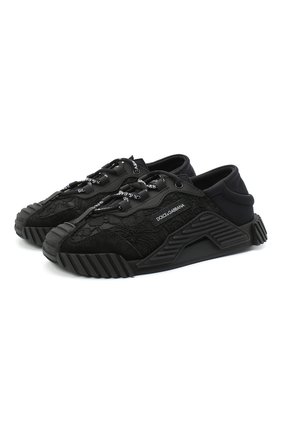 Детские кроссовки DOLCE & GABBANA черного цвета по цене 26450 руб., арт. D11008/A0237/29-36 | Фото 1 Детские кроссовки DOLCE & GABBANA черного цвета, арт. D11008/A0237/29-36 | Фото 1 (Материал внешний: Текстиль)
