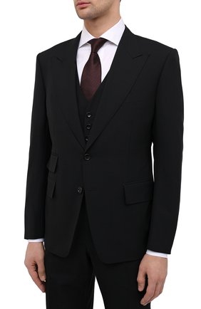 Мужской шерстяной костюм-тройка TOM FORD черного цвета по цене 415500 руб., арт. Q22R12/31AL43 | Фото 2 Мужской шерстяной костюм-тройка TOM FORD черного цвета, арт. Q22R12/31AL43 | Фото 2