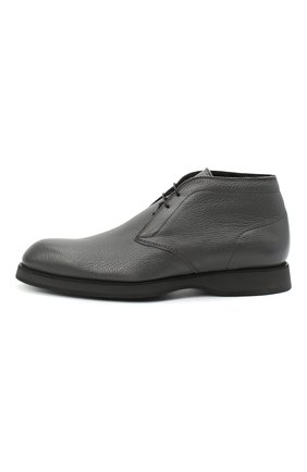 Мужские кожаные ботинки BRIONI серого цвета, арт. QQC30L/09712 | Фото 3 (Материал внешний: Кожа; Материал утеплителя: Натуральный мех; Мужское Кросс-КТ: Ботинки-обувь, Дезерты-обувь, зимние ботинки; Материал внутренний: Натуральная кожа; Региональные ограничения белый список (Axapta Mercury): RU; Подошва: Плоская)