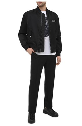 Мужские кожаные кеды BALMAIN черного цвета по цене 49250 руб., арт. VM1C244/LSMM | Фото 2 Мужские кожаные кеды BALMAIN черного цвета, арт. VM1C244/LSMM | Фото 2