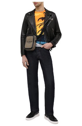 Мужские кожаные кеды BALMAIN черно-белого цвета по цене 47200 руб., арт. VM1C244/LSMM | Фото 2 Мужские кожаные кеды BALMAIN черно-белого цвета, арт. VM1C244/LSMM | Фото 2