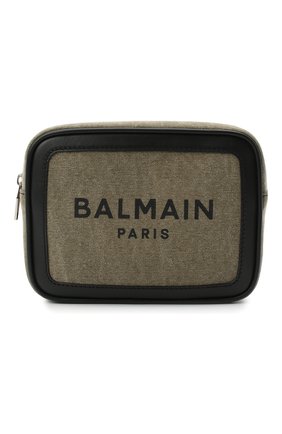 Мужская текстильная поясная сумка BALMAIN хаки цвета по цене 68700 руб., арт. VM1S143/TCSY | Фото 1 Мужская текстильная поясная сумка BALMAIN хаки цвета, арт. VM1S143/TCSY | Фото 1