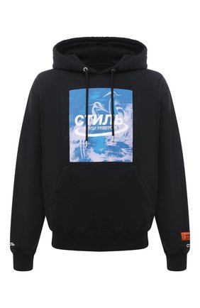 Мужской хлопковое худи HERON PRESTON черного цвета по цене 41050 руб., арт. HMBB015R21JER0011049 | Фото 1 Мужской хлопковое худи HERON PRESTON черного цвета, арт. HMBB015R21JER0011049 | Фото 1