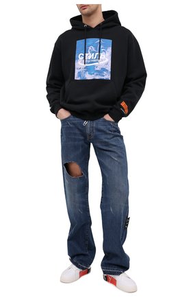 Мужской хлопковое худи HERON PRESTON черного цвета по цене 41050 руб., арт. HMBB015R21JER0011049 | Фото 2 Мужской хлопковое худи HERON PRESTON черного цвета, арт. HMBB015R21JER0011049 | Фото 2