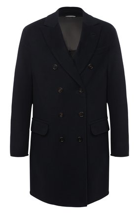 Мужской пальто из шерсти викуньи BRUNELLO CUCINELLI темно-синего цвета, арт. MP4659929/VVIC | Фото 1 (Стили: Классический; Материал внешний: Шерсть; Рукава: Длинные; Мужское Кросс-КТ: пальто-верхняя одежда; Длина (верхняя одежда): До середины бедра)