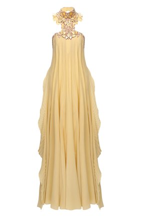 Женское шелковое платье CHLOÉ желтого цвета по цене 683500 руб., арт. CHC20WR066002 | Фото 1 Женское шелковое платье CHLOÉ желтого цвета, арт. CHC20WR066002 | Фото 1