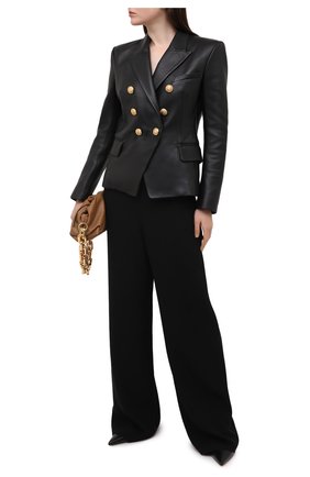 Женский кожаный жакет BALMAIN черного цвета по цене 285000 руб., арт. VF1997499/163P | Фото 2 Женский кожаный жакет BALMAIN черного цвета, арт. VF1997499/163P | Фото 2