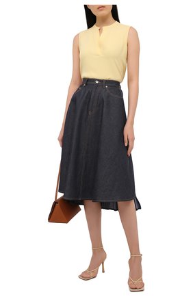 Женский шелковый топ LORO PIANA желтого цвета по цене 105000 руб., арт. FAL0549 | Фото 2 Женский шелковый топ LORO PIANA желтого цвета, арт. FAL0549 | Фото 2 (Материал внешний: Шелк; Рукава: Без рукавов; Кросс-КТ: без рукавов; Длина (для топов): Удлиненные; Стили: Кэжуэл)
