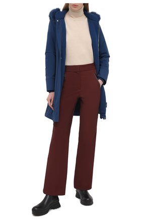 Женские утепленные брюки LORO PIANA бордового цвета по цене 249500 руб., арт. FAL0298 | Фото 2 Женские утепленные брюки LORO PIANA бордового цвета, арт. FAL0298 | Фото 2