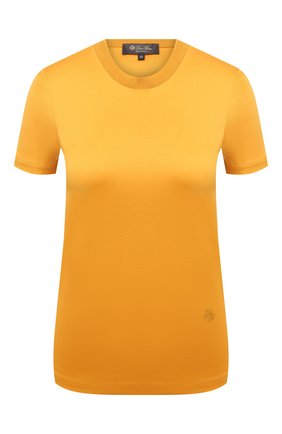Женская хлопковая футболка LORO PIANA желтого цвета по цене 34000 руб., арт. FAI5069 | Фото 1 Женская хлопковая футболка LORO PIANA желтого цвета, арт. FAI5069 | Фото 1