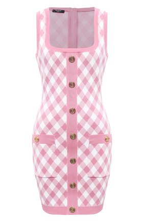 Женское платье из вискозы BALMAIN розового цвета по цене 144000 руб., арт. VF16057/K213 | Фото 1 Женское платье из вискозы BALMAIN розового цвета, арт. VF16057/K213 | Фото 1 (Случай: Повседневный; Женское Кросс-КТ: Платье-одежда; Стили: Романтичный; Длина Ж (юбки, платья, шорты): Мини; Материал внешний: Вискоза; Рукава: Без рукавов)
