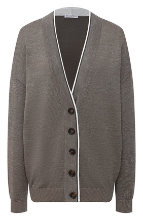 Женский хлопковый кардиган BRUNELLO CUCINELLI хаки цвета по цене 121000 руб., арт. M74767406 | Фото 1 Женский хлопковый кардиган BRUNELLO CUCINELLI хаки цвета, арт. M74767406 | Фото 1