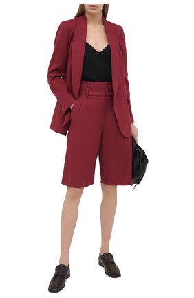 Женские шорты из хлопка и льна BRUNELLO CUCINELLI бордового цвета по цене 64400 руб., арт. MF591P7593 | Фото 2 Женские шорты из хлопка и льна BRUNELLO CUCINELLI бордового цвета, арт. MF591P7593 | Фото 2
