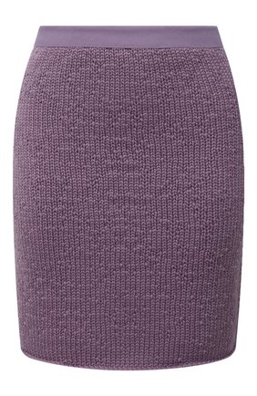 Женская юбка из шерсти и кашемира BOTTEGA VENETA сиреневого цвета по цене 87850 руб., арт. 648832/V0BU0 | Фото 1