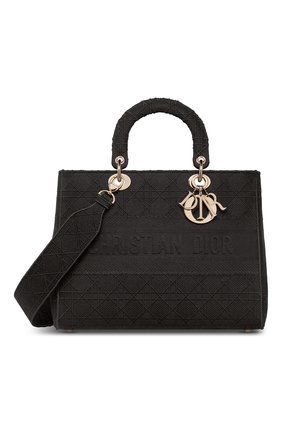 Женская сумка lady d-lite DIOR черного цвета по цене 390000 руб., арт. M0566OREYM989 | Фото 1 Женская сумка lady d-lite DIOR черного цвета, арт. M0566OREYM989 | Фото 1