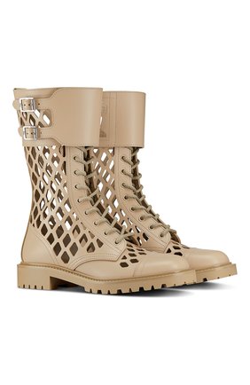Женские кожаные ботинки d-trap DIOR бежевого цвета по цене 134000 руб., арт. KCI601CFMS16T | Фото 2 Женские кожаные ботинки d-trap DIOR бежевого цвета, арт. KCI601CFMS16T | Фото 2