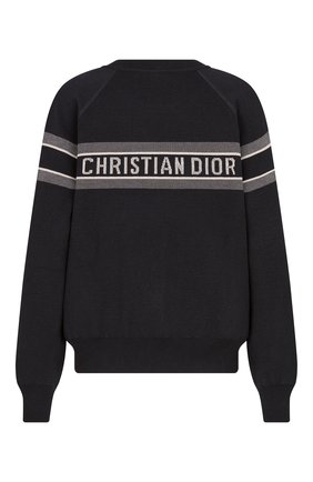 Женский двусторонний свитер DIOR темно-синего цвета по цене 210000 руб., арт. 114S55AM708X5820 | Фото 2 Женский двусторонний свитер DIOR темно-синего цвета, арт. 114S55AM708X5820 | Фото 2