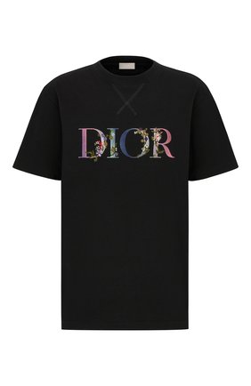 Мужская хлопковая футболка DIOR черного цвета по цене 65000 руб., арт. 113J686A0554C984 | Фото 1 Мужская хлопковая футболка DIOR черного цвета, арт. 113J686A0554C984 | Фото 1