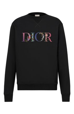 Мужской хлопковый свитшот DIOR черного цвета по цене 110000 руб., арт. 113J687A0531C984 | Фото 1 Мужской хлопковый свитшот DIOR черного цвета, арт. 113J687A0531C984 | Фото 1