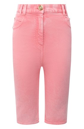 Женские джинсовые шорты BALMAIN розового цвета по цене 69400 руб., арт. VF15425/D090 | Фото 1 Женские джинсовые шорты BALMAIN розового цвета, арт. VF15425/D090 | Фото 1