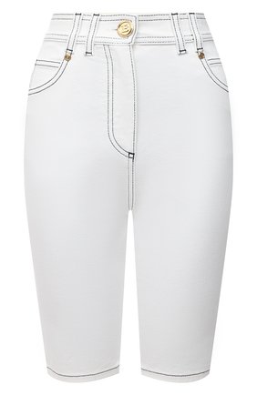 Женские джинсовые шорты BALMAIN белого цвета по цене 56300 руб., арт. VF15425/D087 | Фото 1 Женские джинсовые шорты BALMAIN белого цвета, арт. VF15425/D087 | Фото 1