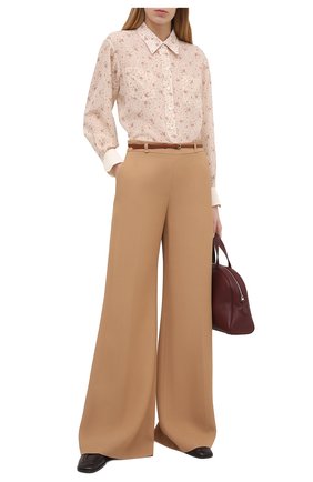 Женские брюки из вискозы CHLOÉ бежевого цвета по цене 125000 руб., арт. CHC21SPA81036 | Фото 2 Женские брюки из вискозы CHLOÉ бежевого цвета, арт. CHC21SPA81036 | Фото 2