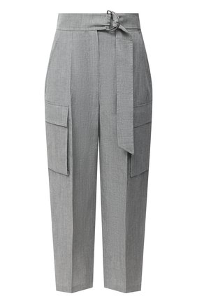 Женские брюки из шерсти и льна BRUNELLO CUCINELLI серого цвета по цене 99500 руб., арт. MF509P7541 | Фото 1 Женские брюки из шерсти и льна BRUNELLO CUCINELLI серого цвета, арт. MF509P7541 | Фото 1