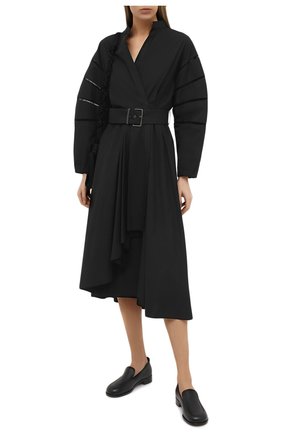 Женское хлопковое платье BRUNELLO CUCINELLI черного цвета по цене 182500 руб., арт. MH127A4762 | Фото 2 Женское хлопковое платье BRUNELLO CUCINELLI черного цвета, арт. MH127A4762 | Фото 2