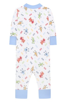 Детский хлопковый комбинезон MAGNOLIA BABY голубого цвета по цене 4460 руб., арт. 974-ZP-LB | Фото 2 Детский хлопковый комбинезон MAGNOLIA BABY голубого цвета, арт. 974-ZP-LB | Фото 2