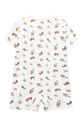 Детское хлопковый песочник RALPH LAUREN белого цвета по цене 4410 руб., арт. 320804396 | Фото 2 Детское хлопковый песочник RALPH LAUREN белого цвета, арт. 320804396 | Фото 2