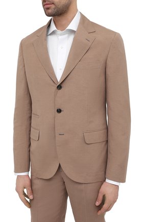 Мужской костюм из шелка и льна BRUNELLO CUCINELLI коричневого цвета по цене 334000 руб., арт. MW4427BT7 | Фото 2 Мужской костюм из шелка и льна BRUNELLO CUCINELLI коричневого цвета, арт. MW4427BT7 | Фото 2