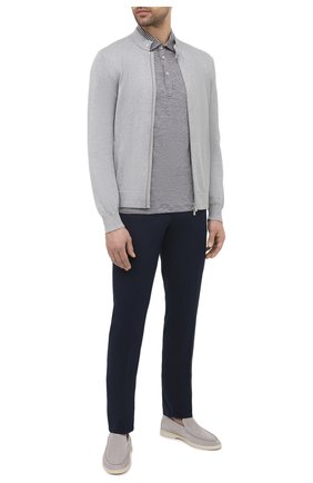 Мужские хлопковые брюки BRUNELLO CUCINELLI синего цвета по цене 41000 руб., арт. M289LB1770 | Фото 2 Мужские хлопковые брюки BRUNELLO CUCINELLI синего цвета, арт. M289LB1770 | Фото 2