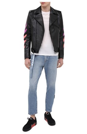 Мужская кожаная куртка OFF-WHITE черного цвета по цене 199500 руб., арт. 0MJG016R21LEA001 | Фото 2 Мужская кожаная куртка OFF-WHITE черного цвета, арт. 0MJG016R21LEA001 | Фото 2