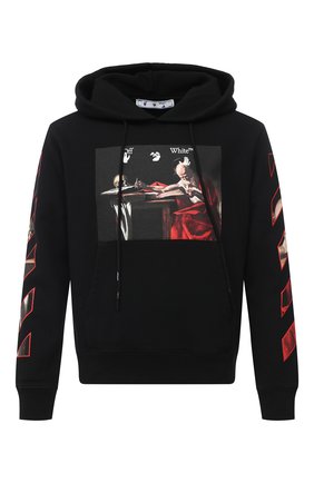 Мужской хлопковое худи OFF-WHITE черного цвета по цене 42600 руб., арт. 0MBB034R21FLE004 | Фото 1 Мужской хлопковое худи OFF-WHITE черного цвета, арт. 0MBB034R21FLE004 | Фото 1
