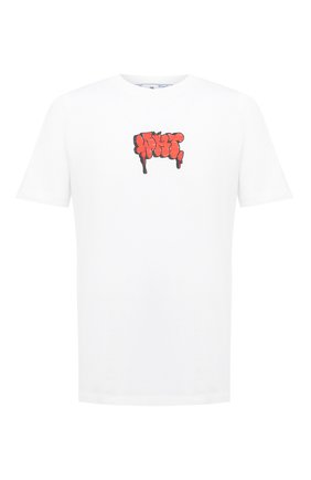 Мужская хлопковая футболка OFF-WHITE белого цвета по цене 26050 руб., арт. 0MAA027R21JER010 | Фото 1 Мужская хлопковая футболка OFF-WHITE белого цвета, арт. 0MAA027R21JER010 | Фото 1