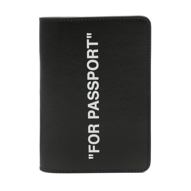 фото Кожаная обложка для паспорта off-white