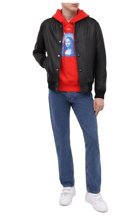 Мужской хлопковое худи OFF-WHITE красного цвета по цене 32150 руб., арт. 0MBB037R21FLE001 | Фото 2 Мужской хлопковое худи OFF-WHITE красного цвета, арт. 0MBB037R21FLE001 | Фото 2