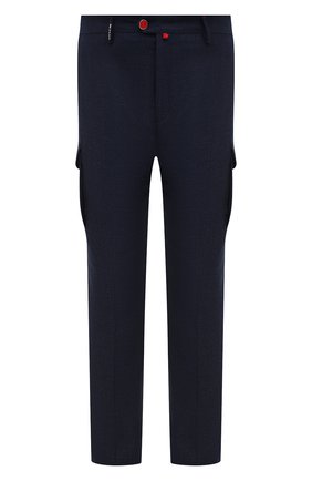 Мужские шерстяные брюки-карго KITON синего цвета, арт. UFPPCAK01T52/44-52 | Фото 1 (Силуэт М (брюки): Карго; Big sizes: Big Sizes; Материал внешний: Шерсть; Длина (брюки, джинсы): Стандартные; Случай: Повседневный; Региональные ограничения белый список (Axapta Mercury): RU; Стили: Кэжуэл)