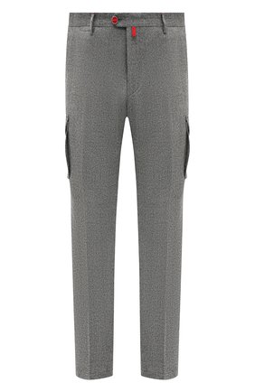 Мужские шерстяные брюки-карго KITON серого цвета, арт. UFPPCAK01L53/44-52 | Фото 1 (Случай: Повседневный; Big sizes: Big Sizes; Силуэт М (брюки): Карго; Стили: Кэжуэл; Длина (брюки, джинсы): Стандартные; Материал внешний: Шерсть; Региональные ограничения белый список (Axapta Mercury): RU)