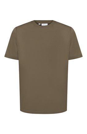 Мужская хлопковая футболка BRIONI хаки цвета, арт. UJCA0L/PZ600 | Фото 1 (Длина (для топов): Стандартные; Материал внешний: Хлопок; Принт: Без принта; Рукава: Короткие; Стили: Кэжуэл; Региональные ограничения белый список (Axapta Mercury): RU)