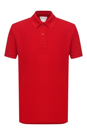 Мужское хлопковое поло BOTTEGA VENETA красного цвета по цене 29950 руб., арт. 649058/V01G0 | Фото 1 Мужское хлопковое поло BOTTEGA VENETA красного цвета, арт. 649058/V01G0 | Фото 1 (Рукава: Короткие; Застежка: Пуговицы; Длина (для топов): Стандартные; Стили: Минимализм; Материал внешний: Хлопок)