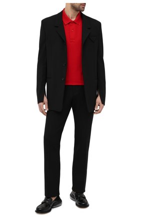 Мужское хлопковое поло BOTTEGA VENETA красного цвета по цене 29950 руб., арт. 649058/V01G0 | Фото 2 Мужское хлопковое поло BOTTEGA VENETA красного цвета, арт. 649058/V01G0 | Фото 2 (Рукава: Короткие; Застежка: Пуговицы; Длина (для топов): Стандартные; Стили: Минимализм; Материал внешний: Хлопок)