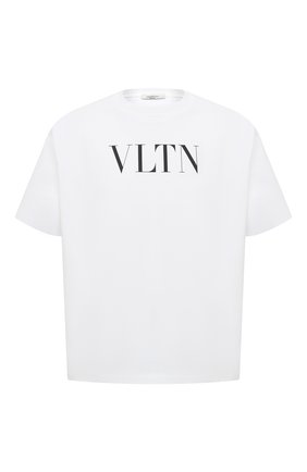 Мужская хлопковая футболка VALENTINO белого цвета по цене 37700 руб., арт. VV3MG03S72C | Фото 1 Мужская хлопковая футболка VALENTINO белого цвета, арт. VV3MG03S72C | Фото 1