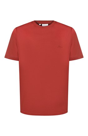Мужская хлопковая футболка BRIONI оранжевого цвета, арт. UJCA0L/PZ600 | Фото 1 (Принт: Без принта; Материал внешний: Хлопок; Длина (для топов): Стандартные; Рукава: Короткие; Стили: Кэжуэл; Региональные ограничения белый список (Axapta Mercury): RU)