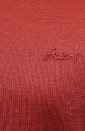 Мужская хлопковая футболка BRIONI оранжевого цвета, арт. UJCA0L/PZ600 | Фото 5 (Принт: Без принта; Рукава: Короткие; Длина (для топов): Стандартные; Региональные ограничения белый список (Axapta Mercury): RU; Материал внешний: Хлопок; Стили: Кэжуэл)