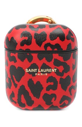 Кожаный чехол для airpods SAINT LAURENT красного цвета по цене 23750 руб., арт. 635662/2RU3J | Фото 1 Кожаный чехол для airpods SAINT LAURENT красного цвета, арт. 635662/2RU3J | Фото 1